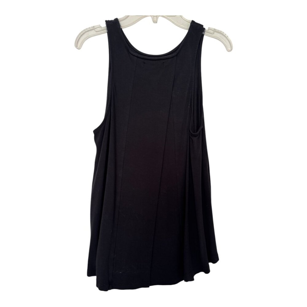 Ava Sky Split Back Tank Top, XS, Black